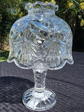 Vintage Fifth Avenue Crystal Portico Fairy Lamp 2pc